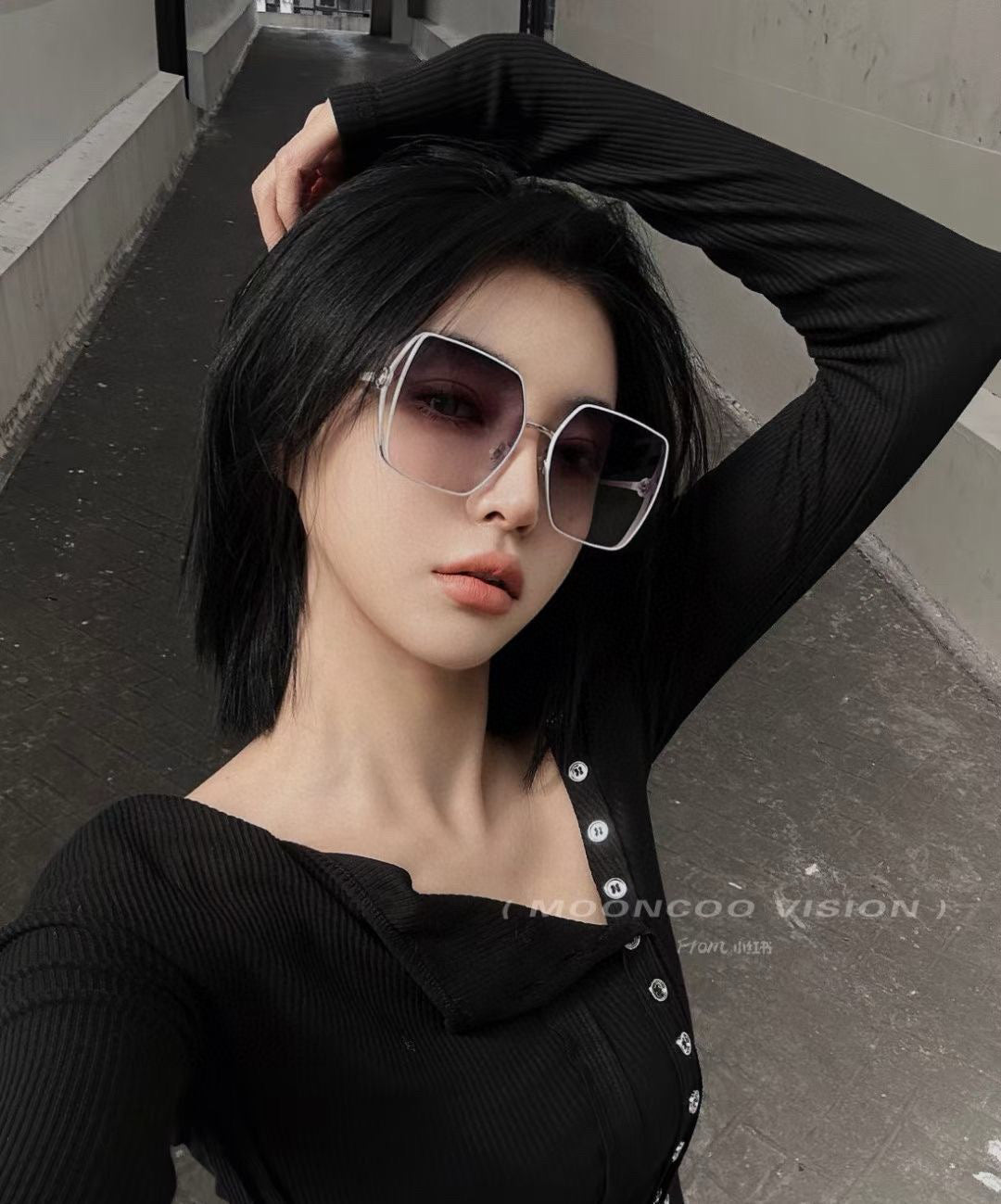 GUCCI SQUARE FRAME SUNGLASSES G9638 IN METAL