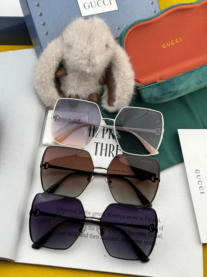 GUCCI SQUARE FRAME SUNGLASSES G9638 IN METAL