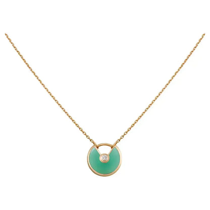 CARTIER AMULETTE GOLD MALACHITE NECKLACE