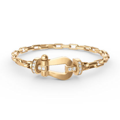 FRED FORCE LARGE HORSESHOE CLASP METAL BRACELET