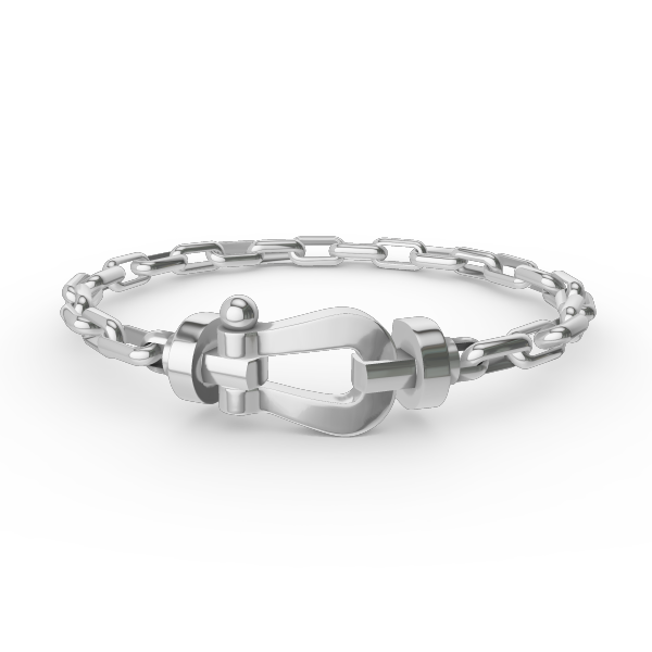 FRED FORCE LARGE HORSESHOE CLASP METAL BRACELET