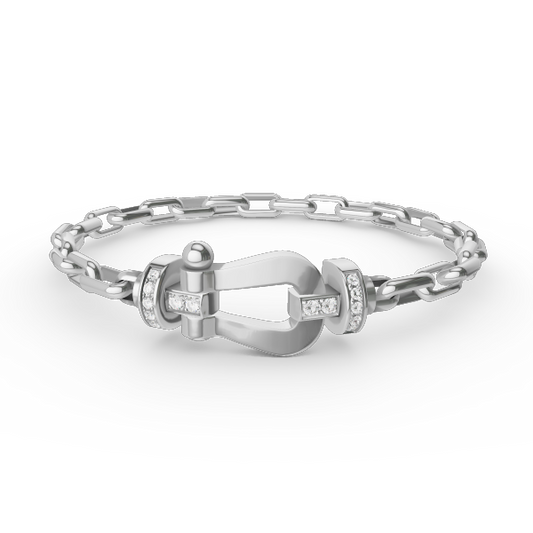 FRED FORCE LARGE HORSESHOE CLASP METAL BRACELET