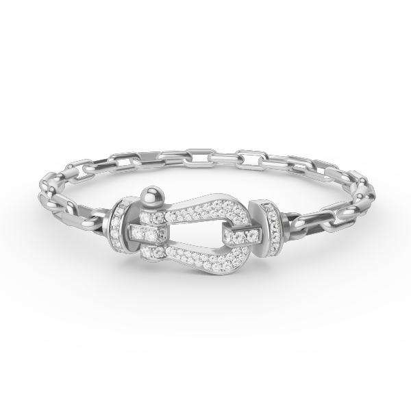FRED FORCE LARGE HORSESHOE CLASP METAL BRACELET