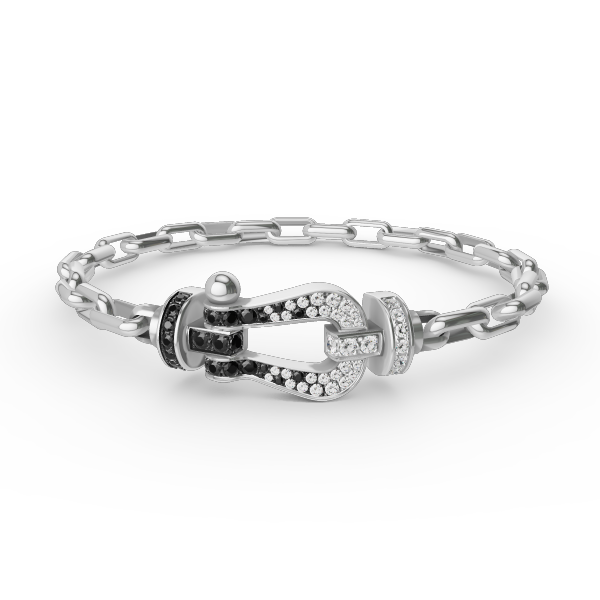 FRED FORCE LARGE HORSESHOE CLASP METAL BRACELET