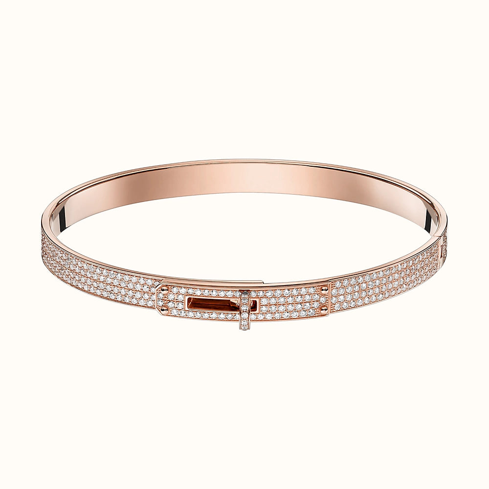 HERMES KELLY BRACELET DIAMOND PAVED