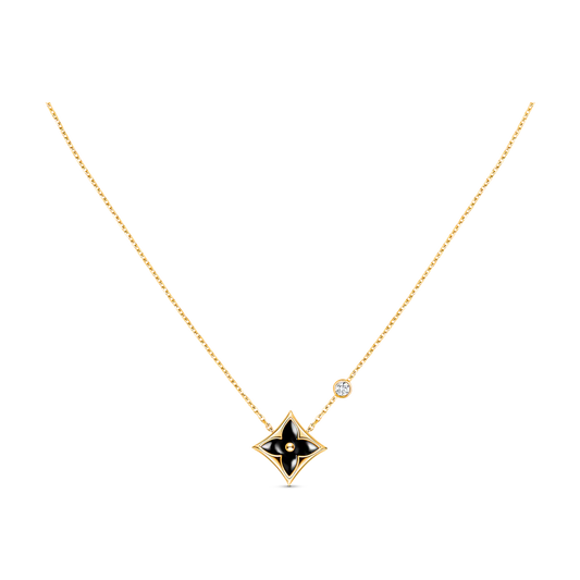 LOUIS VUITTON STAR BLACK MOP NECKLACE