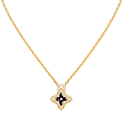 LOUIS VUITTON STAR PEDANT PINK GOLD DIAMOND NECKLACE