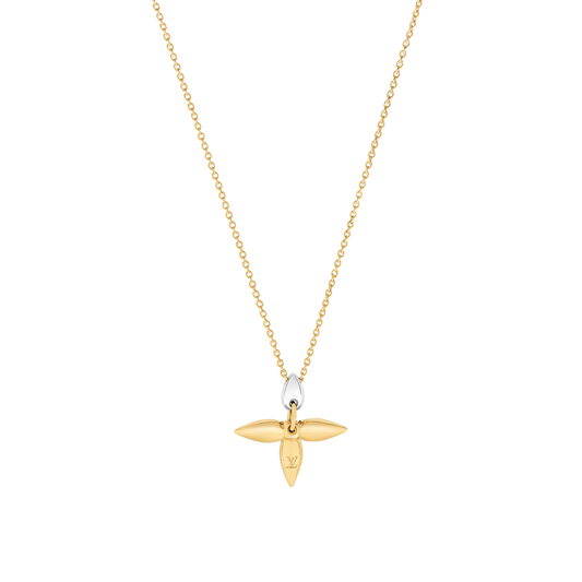 LOUIS VUITTON LOUISETTE PEDANT GOLD NECKLACE