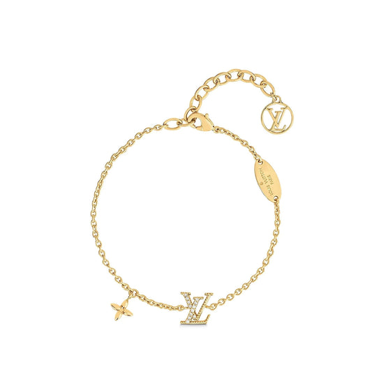 LOUIS VUITTON LOGO STAR MOTIF GOLD BRACELET