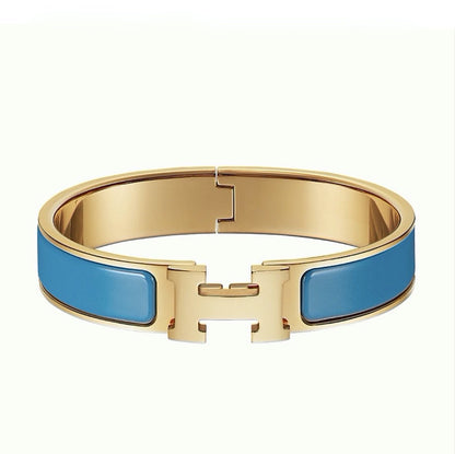 HERMES H BRACELET TURQUOISE 12MM
