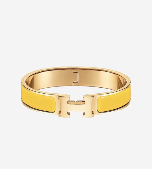 HERMES H YELLOW BRACELET