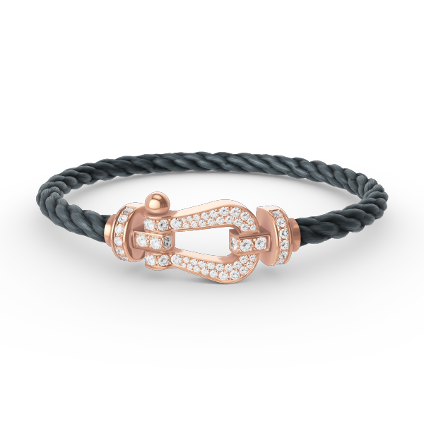 FRED FORCE LARGE HORSESHOE FULL DIAMOND BRACELET ROSE GOLD