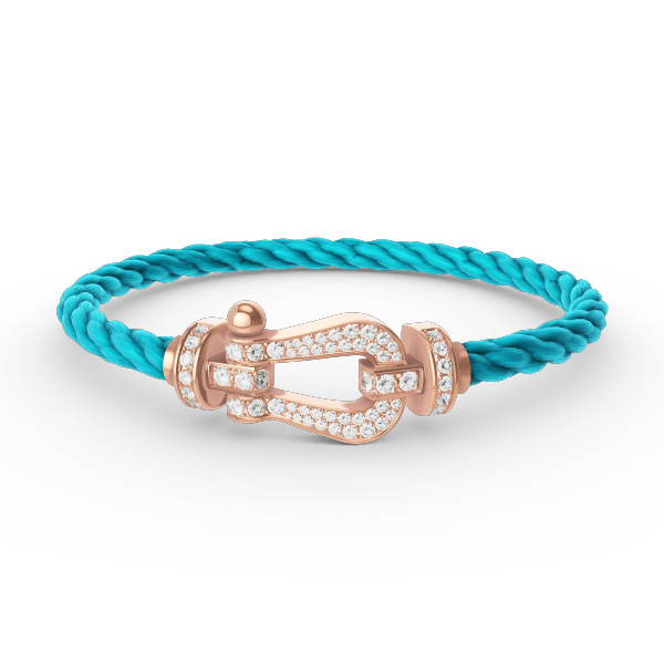 FRED FORCE LARGE HORSESHOE FULL DIAMOND BRACELET ROSE GOLD
