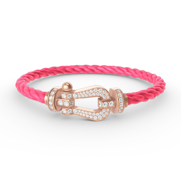 FRED FORCE LARGE HORSESHOE FULL DIAMOND BRACELET ROSE GOLD