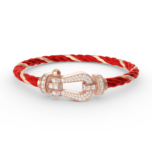 FRED FORCE LARGE HORSESHOE FULL DIAMOND BRACELET ROSE GOLD