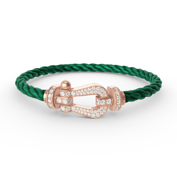 FRED FORCE LARGE HORSESHOE FULL DIAMOND BRACELET ROSE GOLD