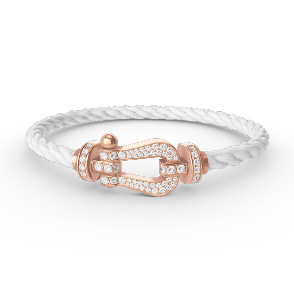 FRED FORCE LARGE HORSESHOE FULL DIAMOND BRACELET ROSE GOLD