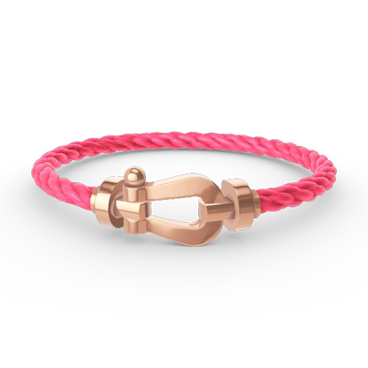 FRED FORCE LARGE HORSESHOE NO DIAMOND BRACELET ROSE GOLD