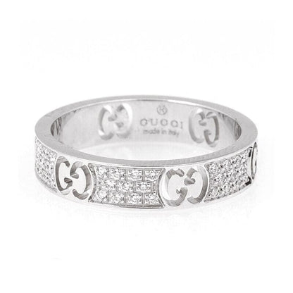 18K Double Gucci Icon Full Diamonds Ring