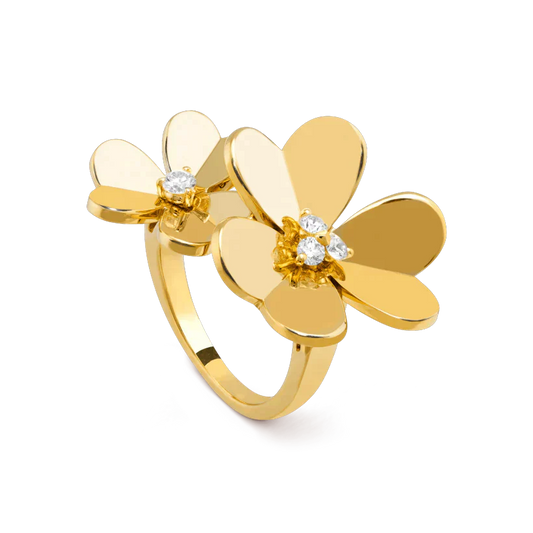 VCA CLOVER COMOS GOLD DIAMOND RING
