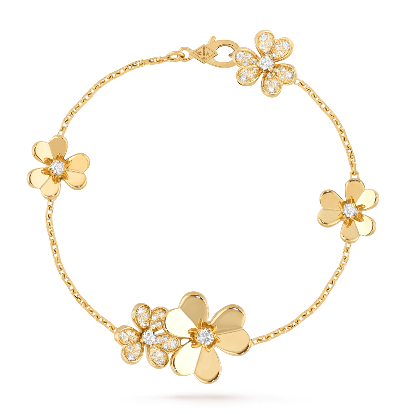 VCA FRIVOLE GOLD 5 FLOWERS BRACELET