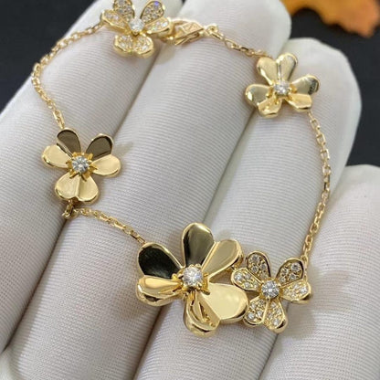 VCA FRIVOLE GOLD 5 FLOWERS BRACELET