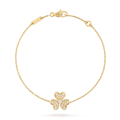 VCA FRIVOLE GOLD FLOWER DIAMOND BRACELET