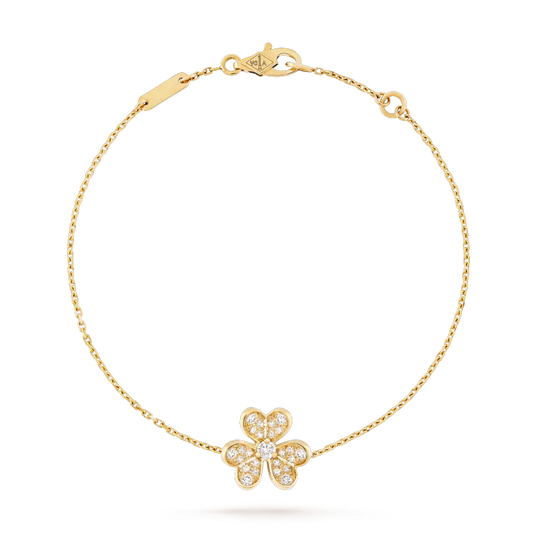 VCA FRIVOLE GOLD FLOWER DIAMOND BRACELET
