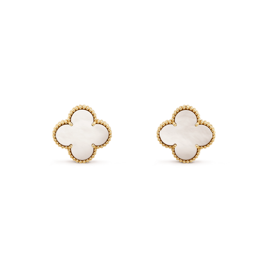 VCA CLOVER MINI GOLD EARRINGS