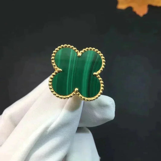VCA CLOVER MALACHITE RING