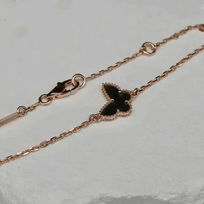 VCA BUTTERFLY ONYX BUTTERFLY BRACELET