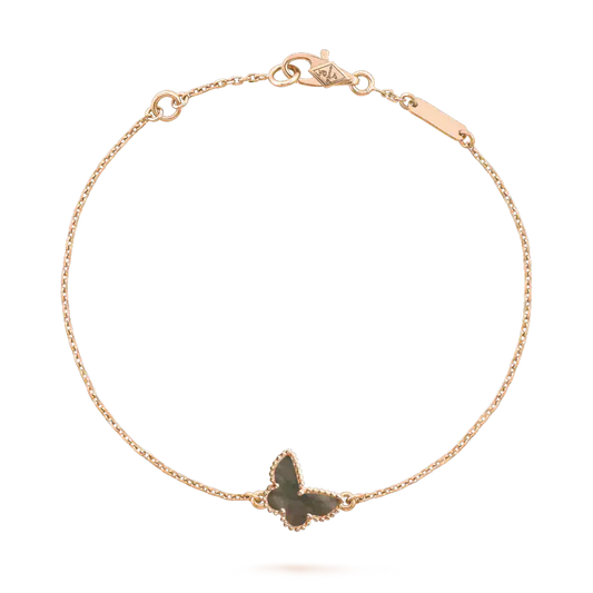 VCA BUTTERFLY ONYX BUTTERFLY BRACELET