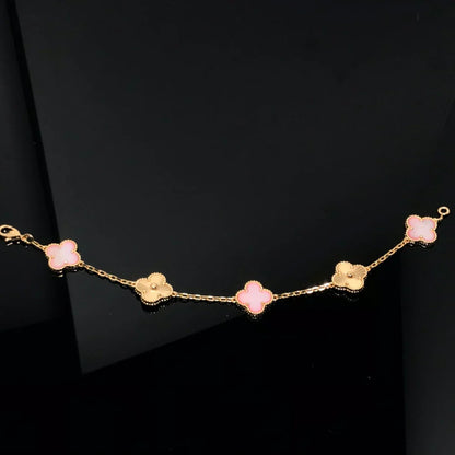 VCA CLOVER 5 MOTIFS PINK MOP BRACELET COLLECTION