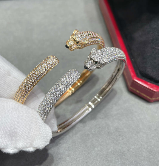 CARTIER PANTHERE FULL DIAMOND OPEN BRACELET