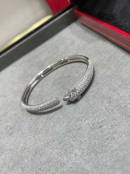 CARTIER PANTHERE FULL DIAMOND OPEN BRACELET