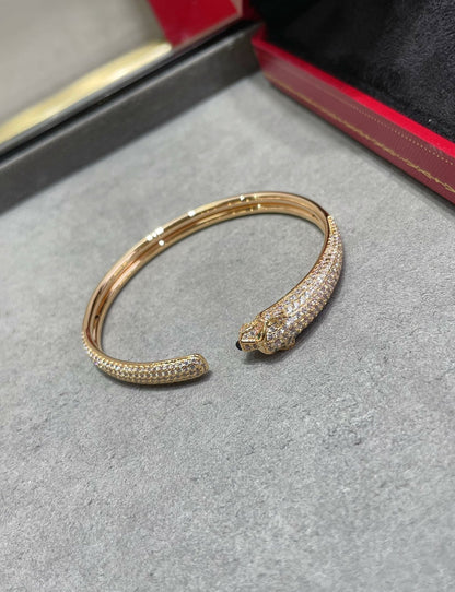 CARTIER PANTHERE FULL DIAMOND OPEN BRACELET