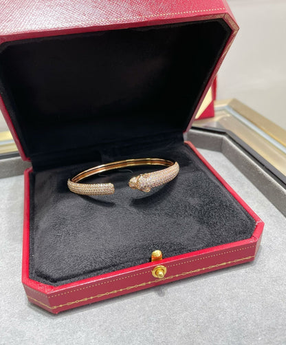 CARTIER PANTHERE FULL DIAMOND OPEN BRACELET