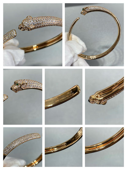CARTIER PANTHERE FULL DIAMOND OPEN BRACELET