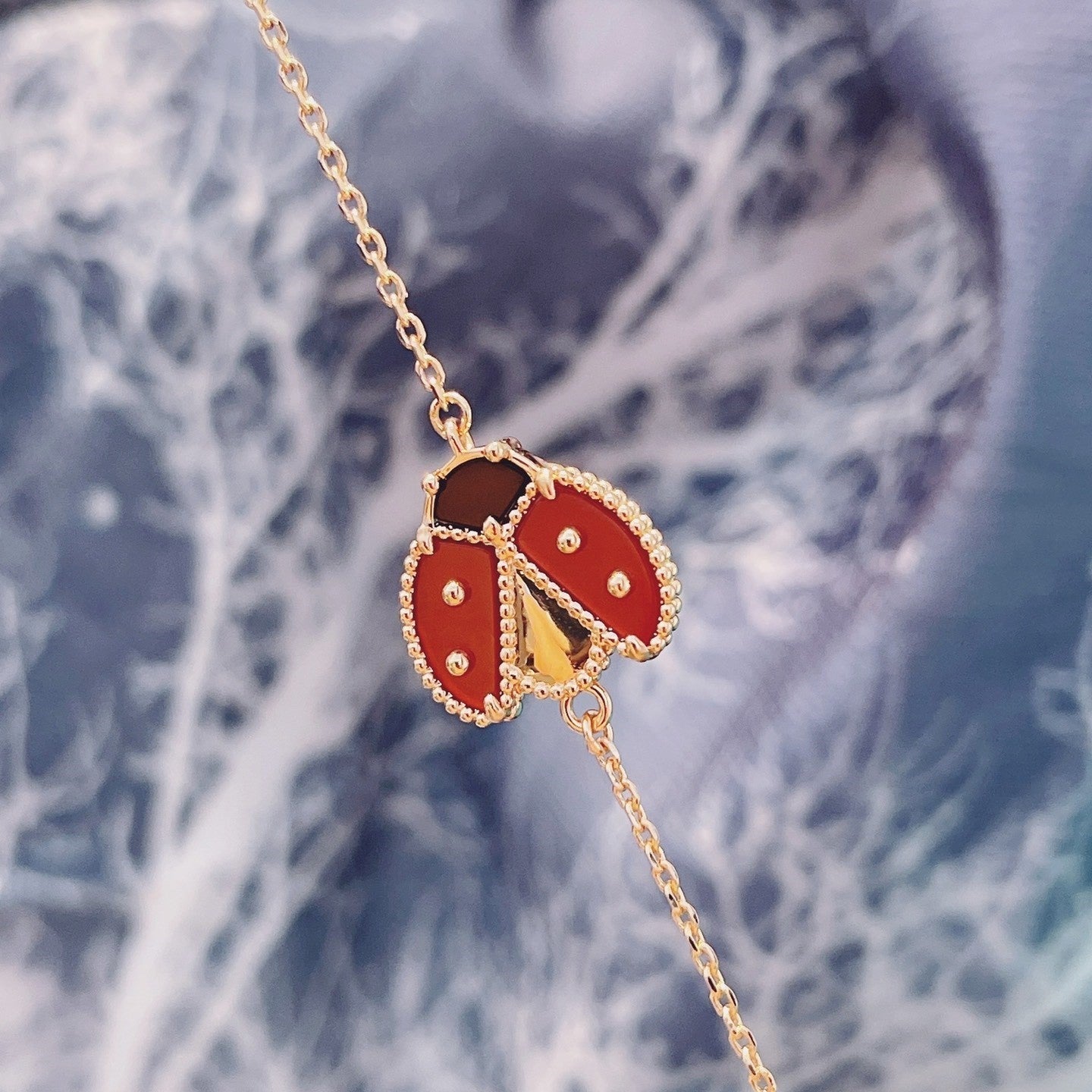 VCA LUCKY SPRING 1 MOTIF PINK GOLD BRACELET