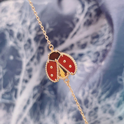 VCA LUCKY SPRING 1 MOTIF PINK GOLD BRACELET