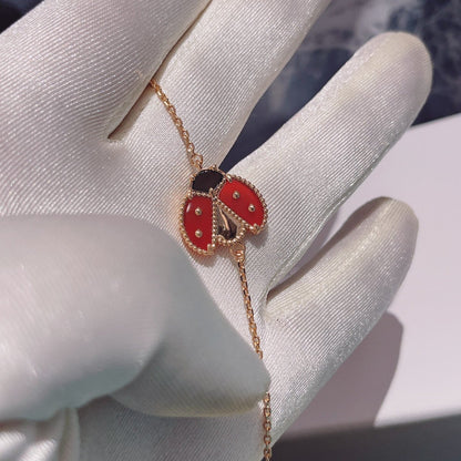 VCA LUCKY SPRING 1 MOTIF PINK GOLD BRACELET