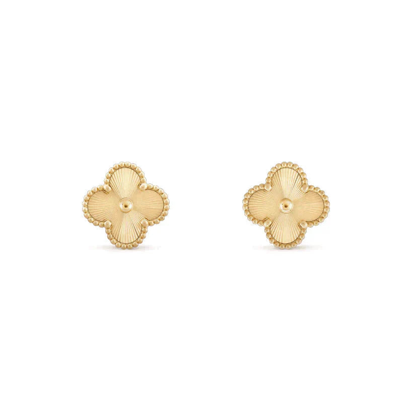VCA CLOVER MEDIUM 1 MOTIFS LASER EARRINGS