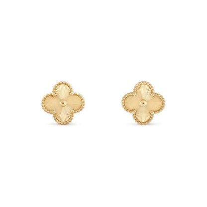 VCA CLOVER MEDIUM 1 MOTIFS LASER EARRINGS