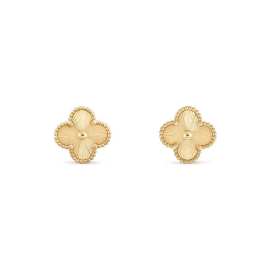 VCA CLOVER MEDIUM 1 MOTIFS LASER EARRINGS