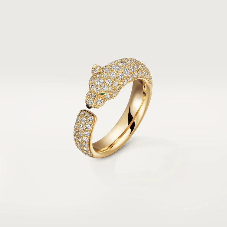 CARTIER PANTHERE PINK GOLD DIAMOND RING