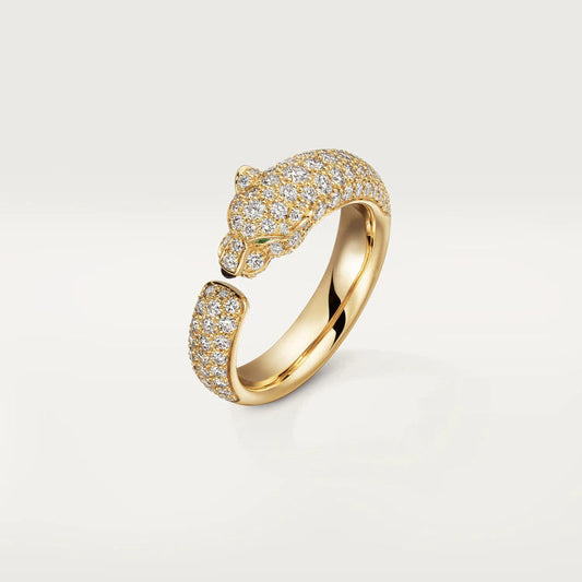 CARTIER PANTHERE PINK GOLD DIAMOND RING