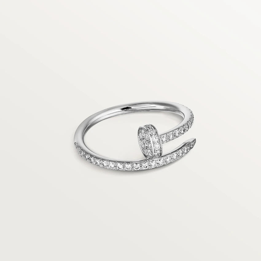 CARTIER JUSTE RING 1.8MM SILVER DIAMONDS