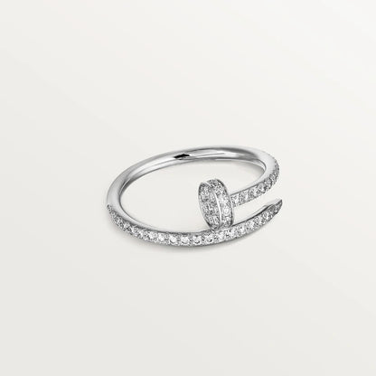 CARTIER JUSTE RING 1.8MM SILVER DIAMONDS