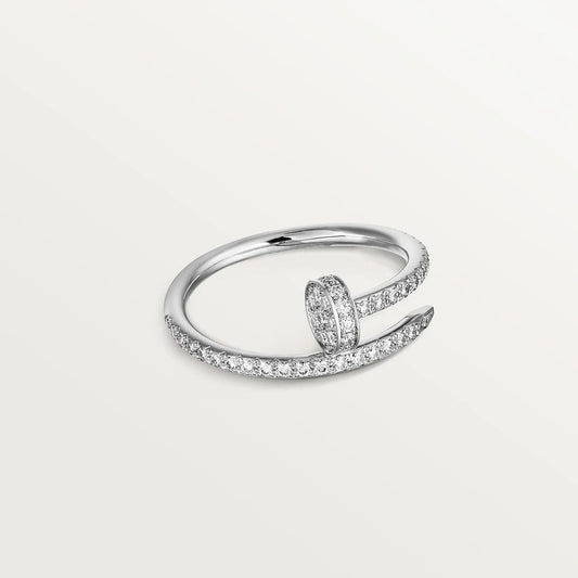 CARTIER JUSTE RING 1.8MM SILVER DIAMONDS