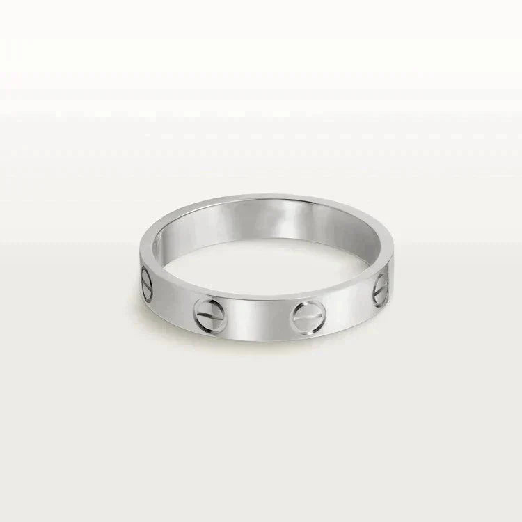 CARTIER LOVE RING 4MM 1 DIAMOND SILVER
